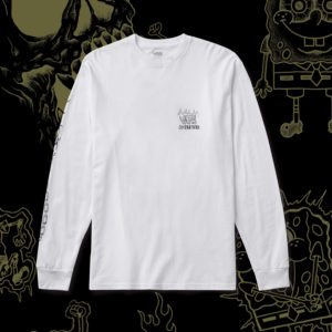 Camiseta Vans x SpongeBob Gigliotti Skull ClassicFit Manga Longa Branco - Image 3